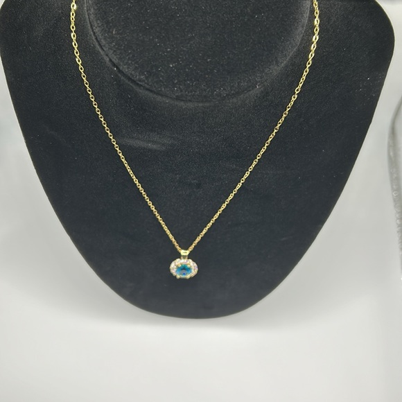 Swarovski Crystal Gold Necklace 16 Inch NWOT - Picture 2 of 8